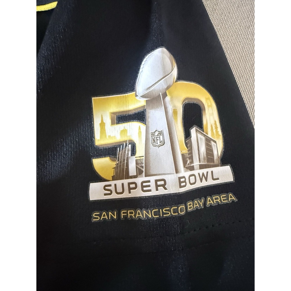 Super Bowl 50 Jersey Youth Small 7/8 Bay Area San Francisco NFL Black Girls - Picture 9 of 16